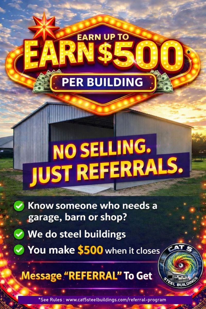 Earn $500 Per Building - Cat5 Steel Referral Program